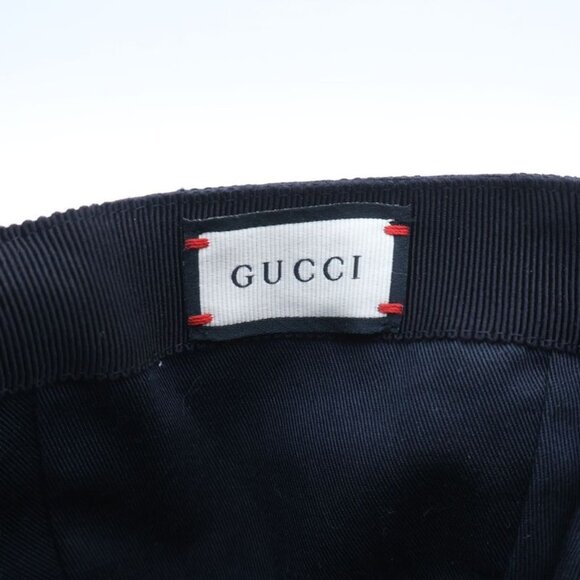 Gucci GG Canvas Logo Baseball Cap Hat Black main image 8
